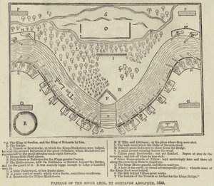 Paso del Río Leck, por Gustavo Adolfo, 1632 de English School